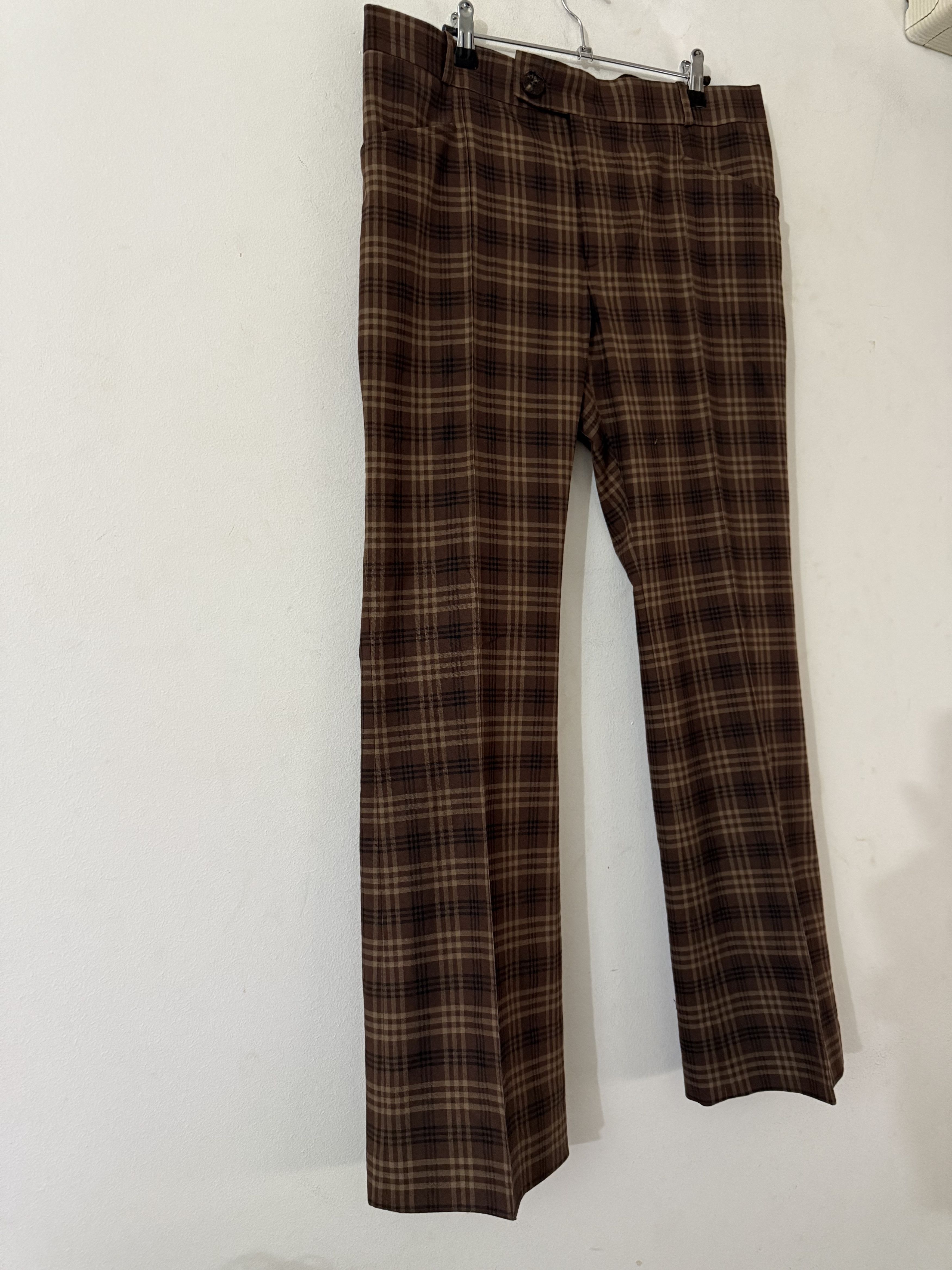 Ernest W. Baker Red Tartan Flare Trousers Size US 34 / EU 50 - 3 Thumbnail