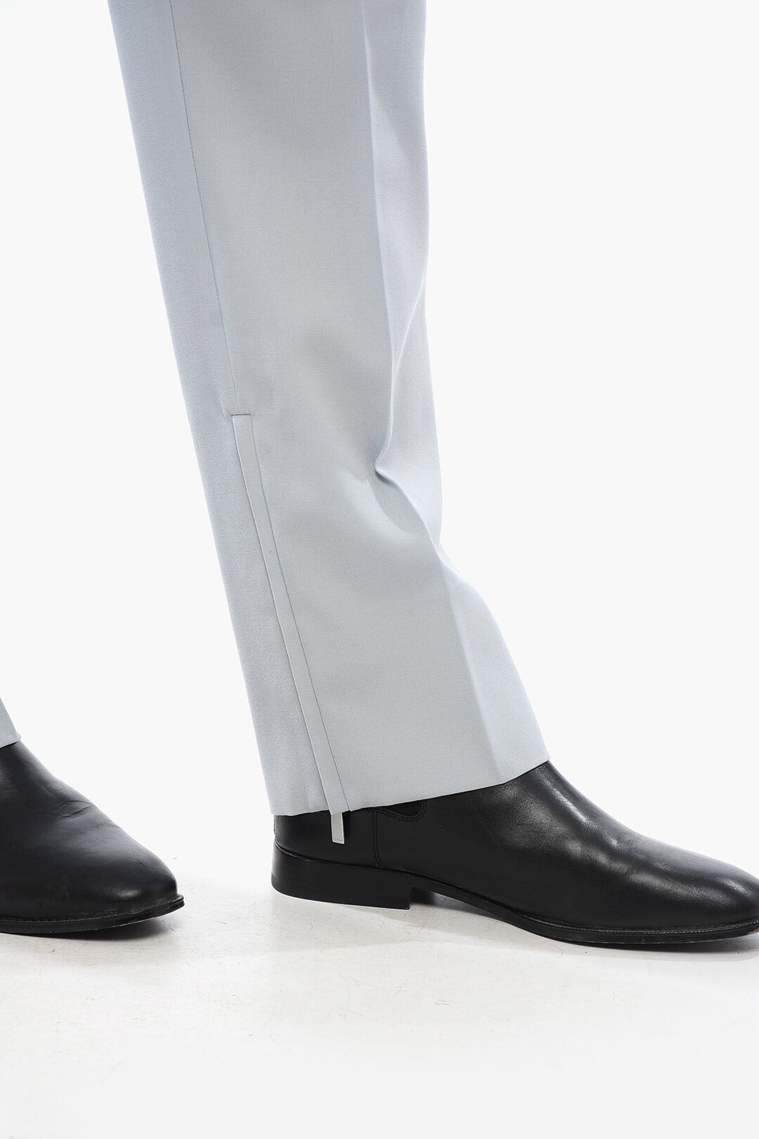 Off-White og1mm1025 Virgin Wool Chinos Pant in Light Blue Size US 36 / EU 52 - 4 Thumbnail