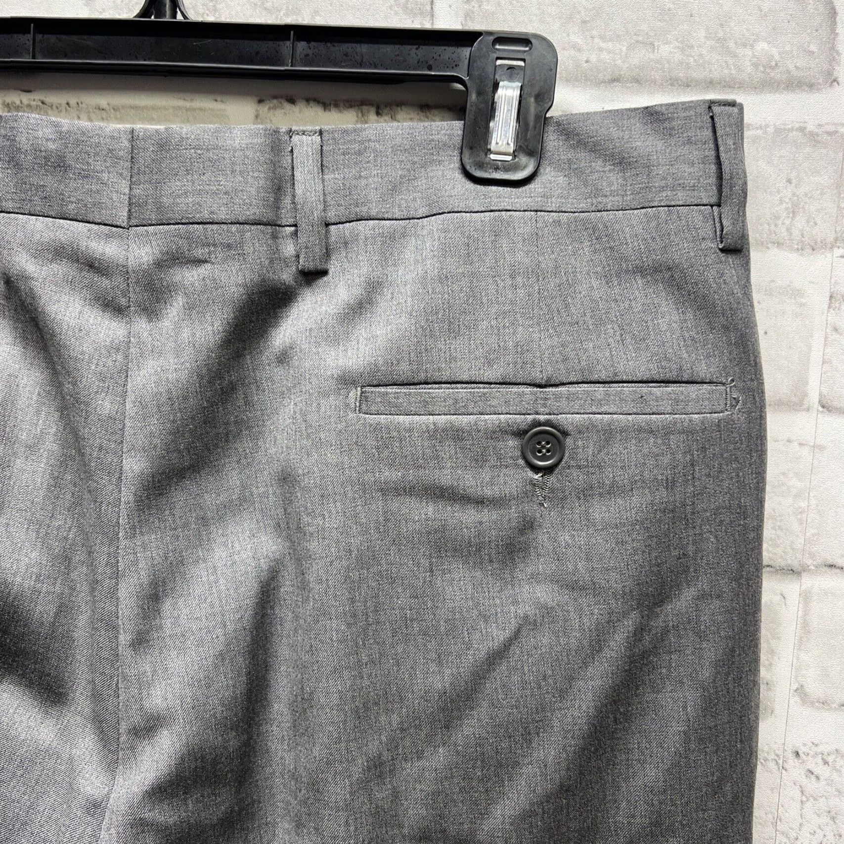 Vintage VINTAGE Patrick James Tollegno 1900 Wool Pleated Dress Pants Mens Gray 29 Inseam Size 35 Size US 35 - 3 Thumbnail