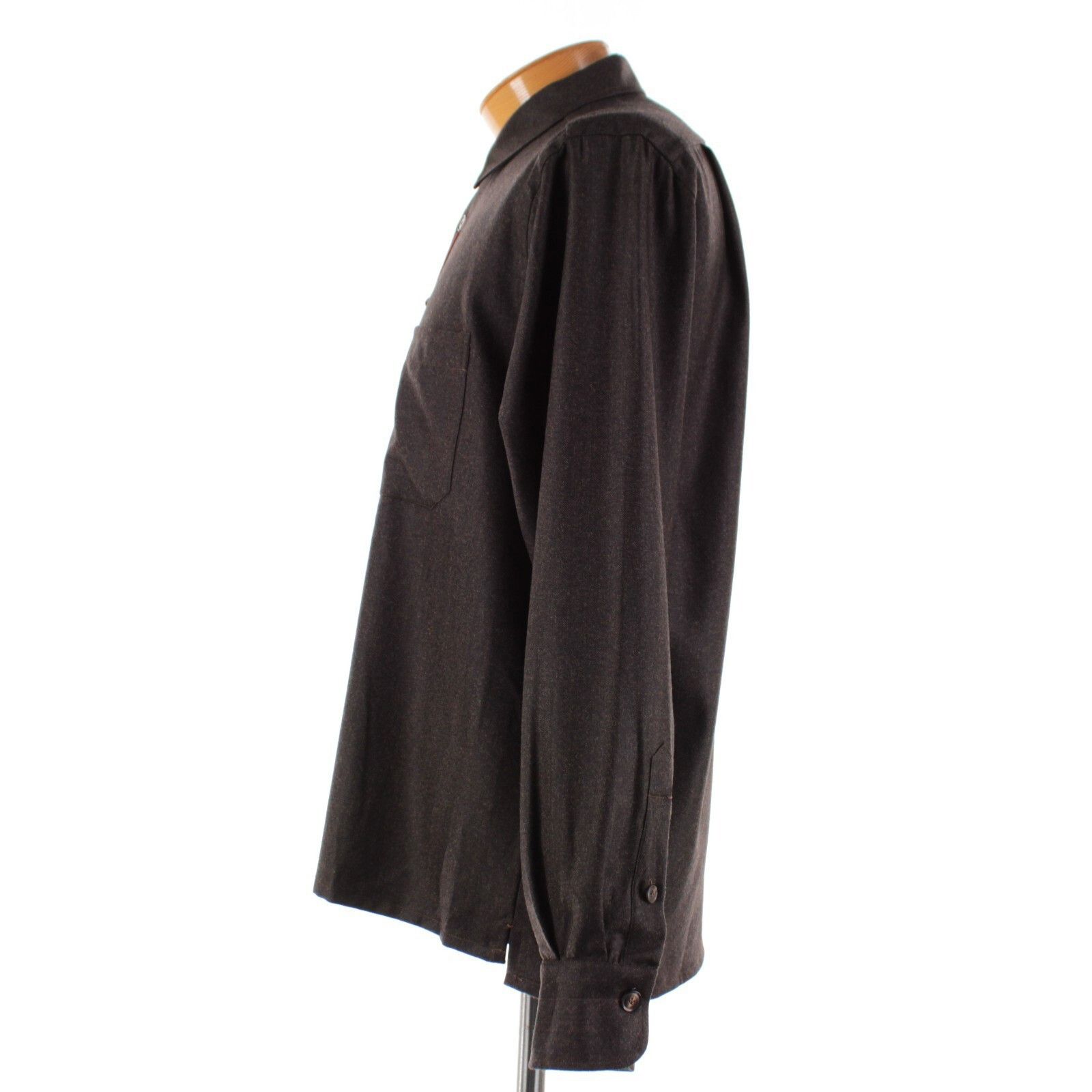 Luciano Barbera Luciano Barbera Overshirt Size L US In Brown Wool Blend Size US L / EU 52-54 / 3 - 4 Thumbnail