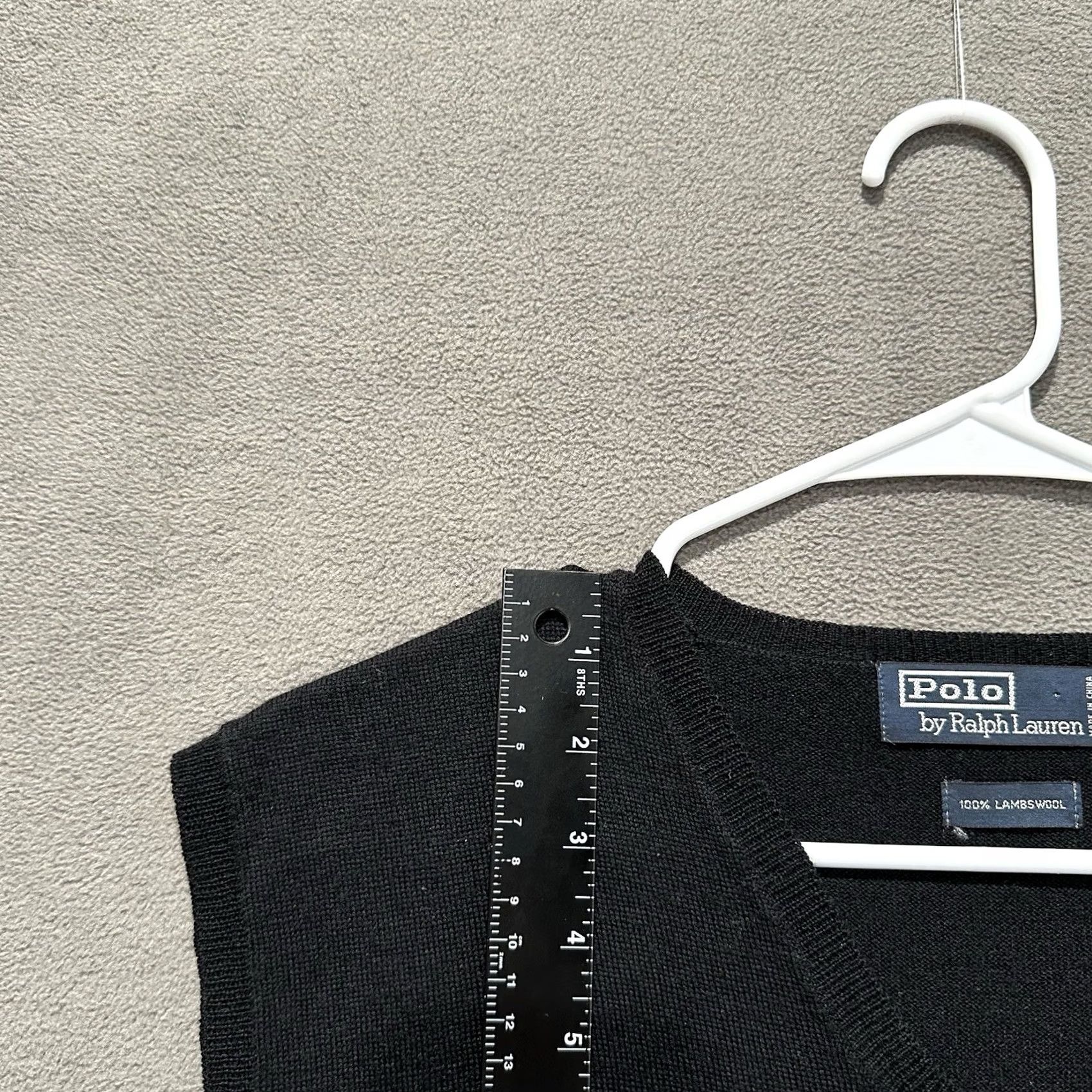 Polo Ralph Lauren Polo Ralph Lauren Sweater Vest Mens XL Black Lambswool Maroon Pony Logo 90s Size US XL / EU 56 / 4 - 7 Thumbnail