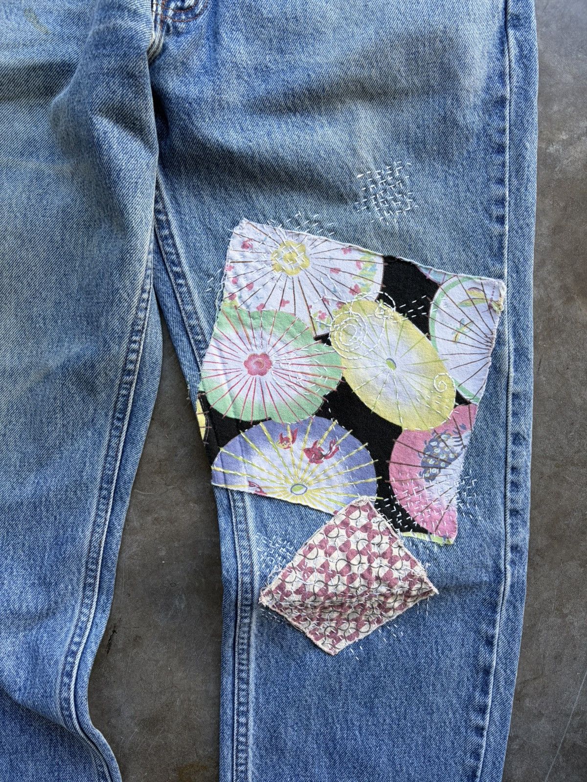 Harley Davidson Vintage Harley Davidson Custom Embroidered Patchwork Denim Size US 32 / EU 48 - 2 Thumbnail