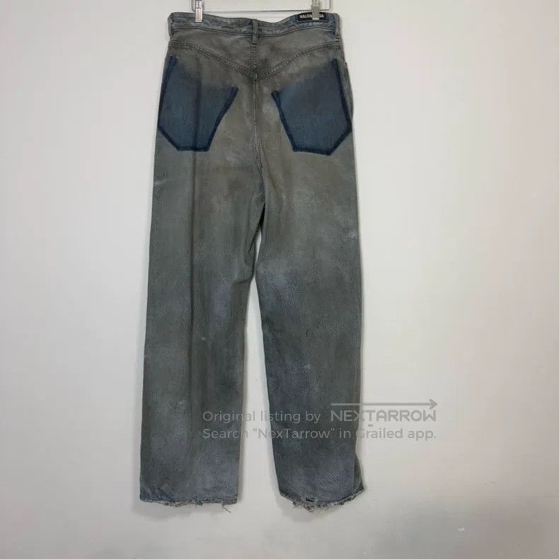 Balenciaga Balenciaga size S Mud season 23ss reverse distressed jeans Size US 27 - 2 Thumbnail
