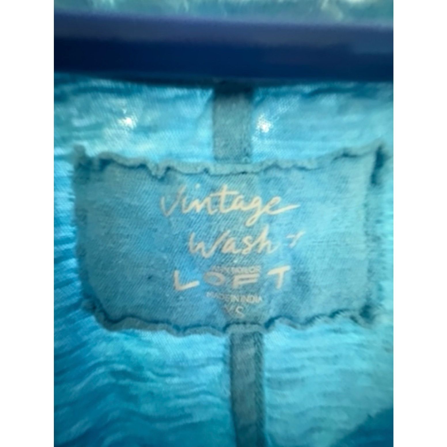 Loft LOFT Vintage Soft Women’s Blue T-Shirt Size XSmall Size XS / US 0-2 / IT 36-38 - 3 Thumbnail