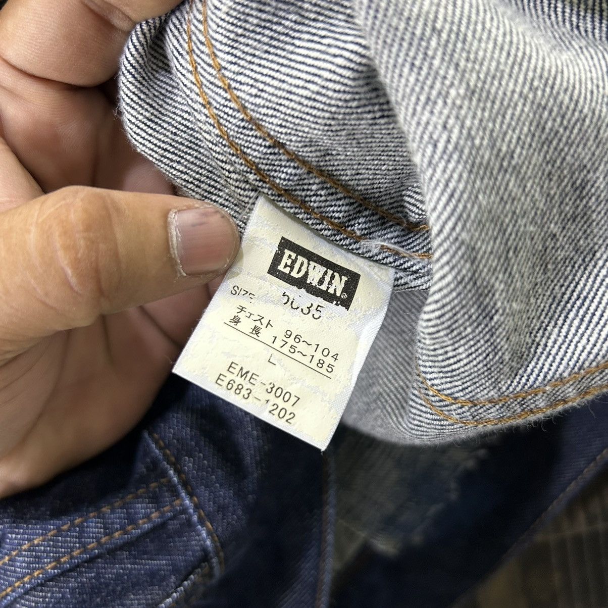 Edwin Vintage Edwin Trucker Denim Blue Distressed Denim Jacket Size US M / EU 48-50 / 2 - 13 Thumbnail