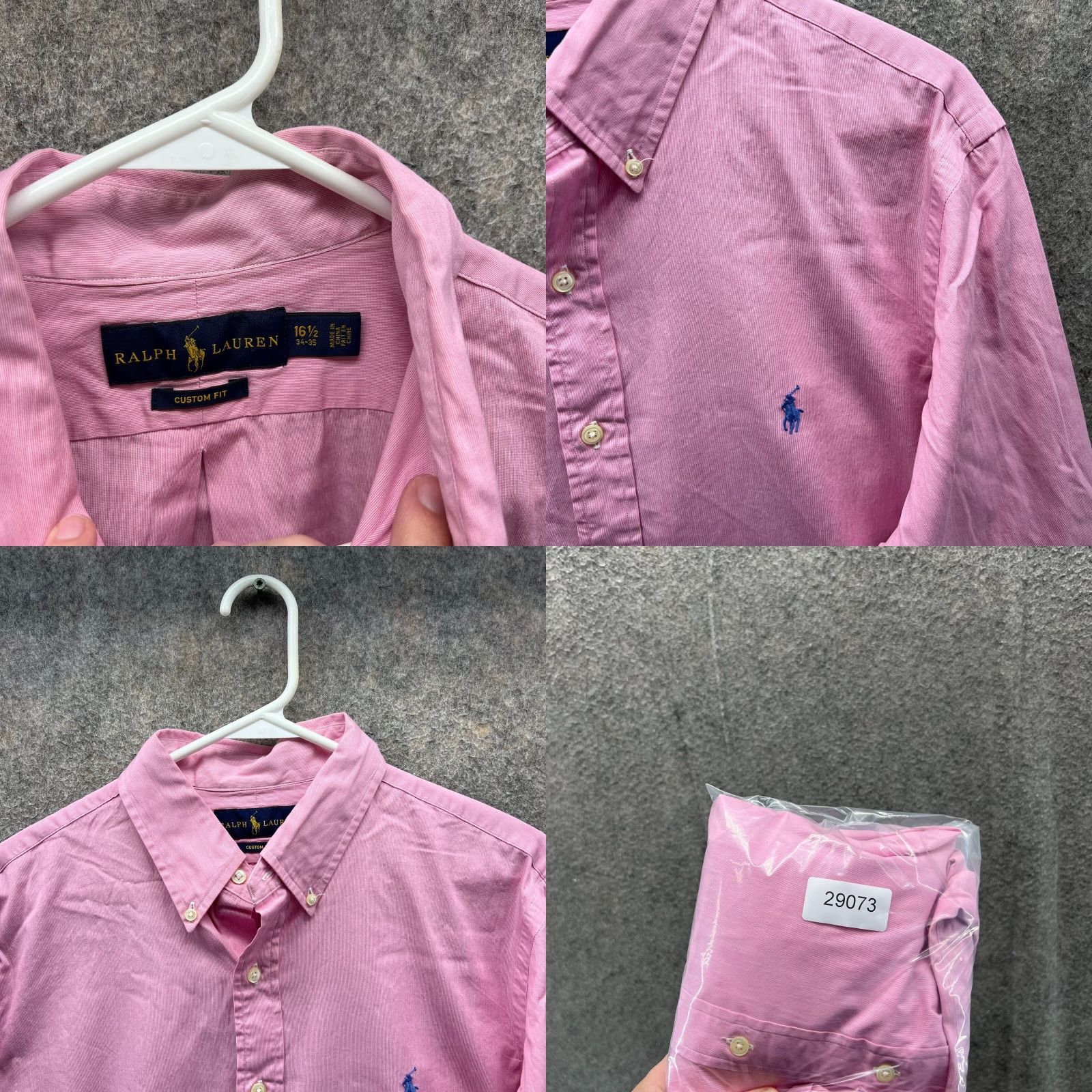 Polo Ralph Lauren VINTAGE Polo Ralph Lauren Shirt Mens 16.5 34-35 Pink Button-Up Custom Oxford Pony Shirt Size US XL / EU 56 / 4 - 8 Thumbnail
