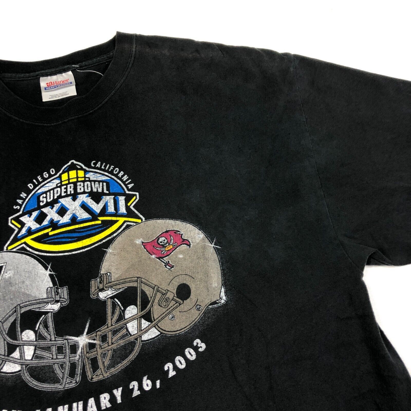 NFL × Vintage 2003 Super Bowl 37 Raiders Buccaneers Tee T Shirt Size XL Size US XL / EU 56 / 4 - 3 Thumbnail