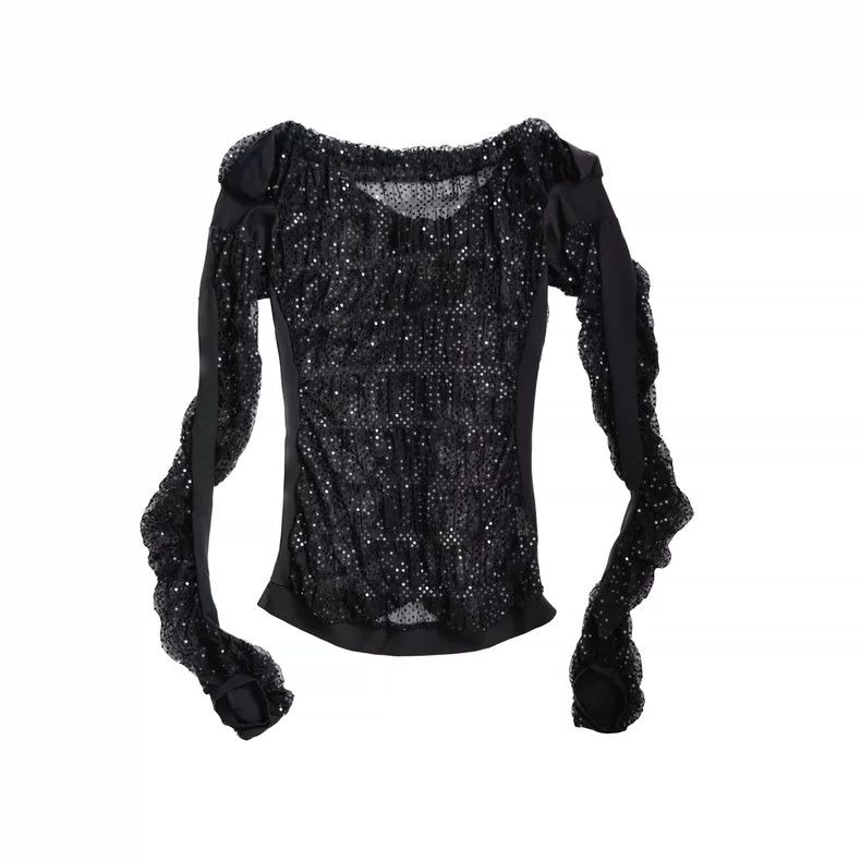 Vivienne Westwood Vivienne Westwood Black sheer top with glitter Size M / US 6-8 / IT 42-44 - 7 Thumbnail