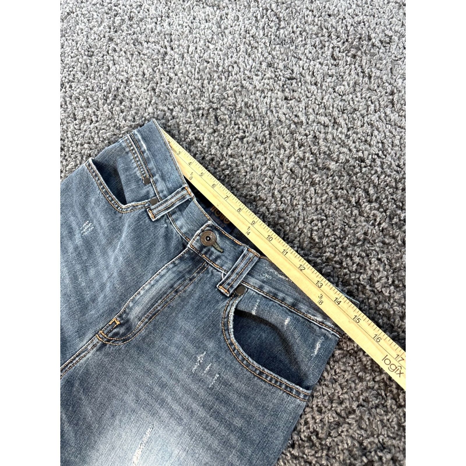 Vintage VINTAGE Nobo Jeans Womens 30x32 Medium Wash Distressed Baggy High Rise Y2K Wide-Leg Denim Blue Mens? Girls? Size 30" / US 8 / IT 44 - 4 Thumbnail