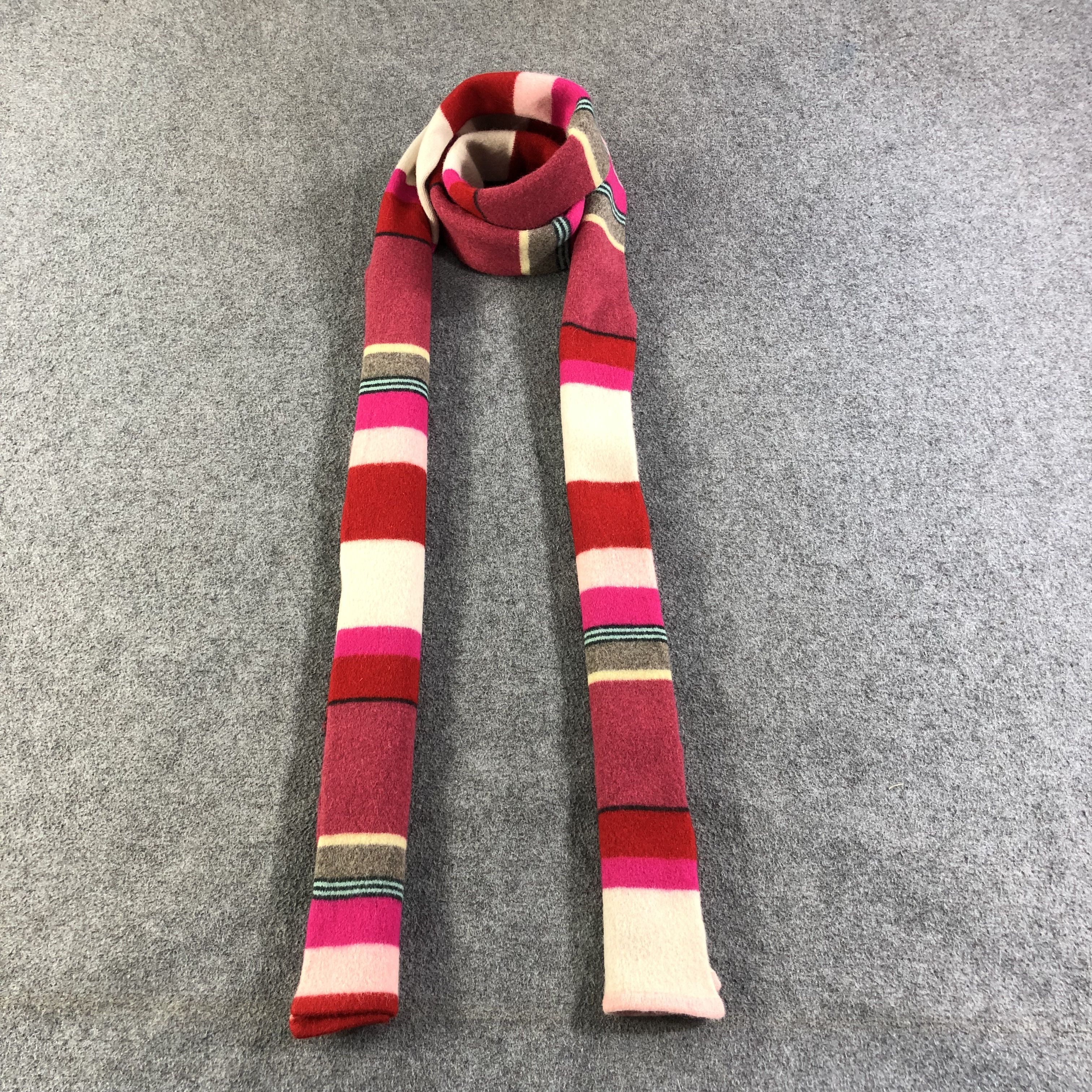 Vintage Jo Gordon Striped Long Wool Scarf Muffler V1295 Size ONE SIZE - 1 Thumbnail