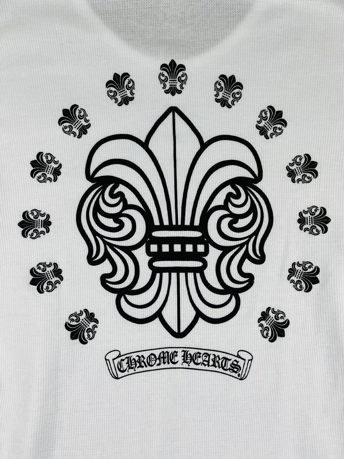 ◆希少品♪【CHROME HEARTS】SCROLL LOGO THERMAL L/S TEE Chrome Hearts Chrome hearts Old Scroll Logo Thermal LS T