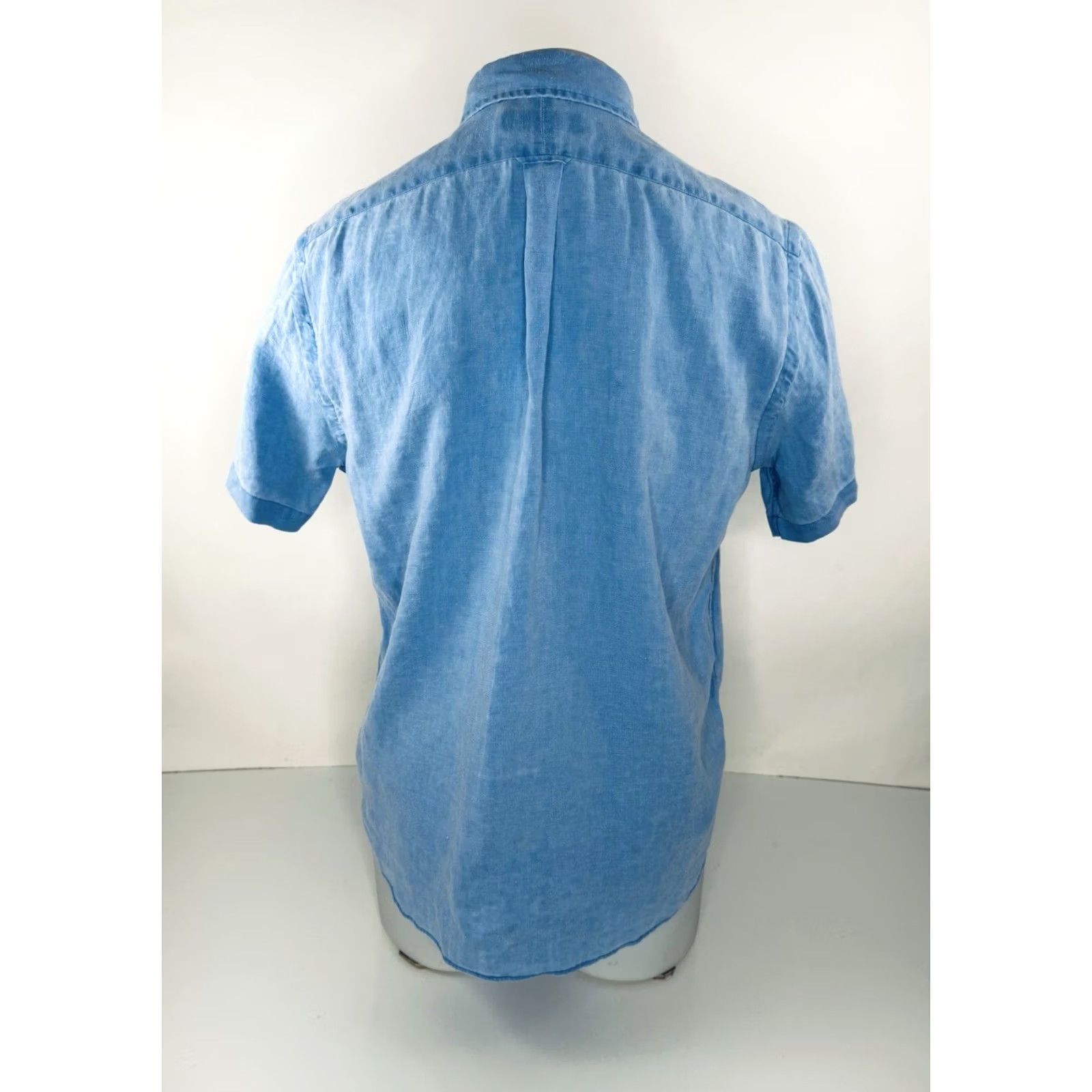 Ralph Lauren Ralph Lauren Linen Mens M Shirt Blue New w Tag Button-Up Short Sleeve Size US M / EU 48-50 / 2 - 2 Thumbnail