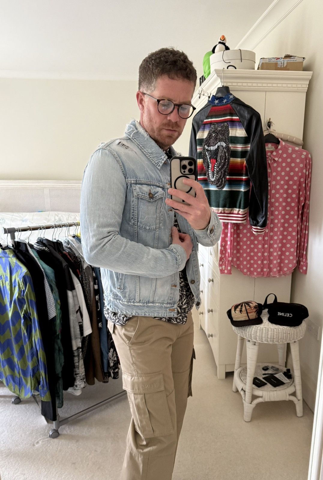 Saint Laurent Paris SS21 Saint Laurent denim trucker jacket crash thrashed grail Size US L / EU 52-54 / 3 - 10 Thumbnail