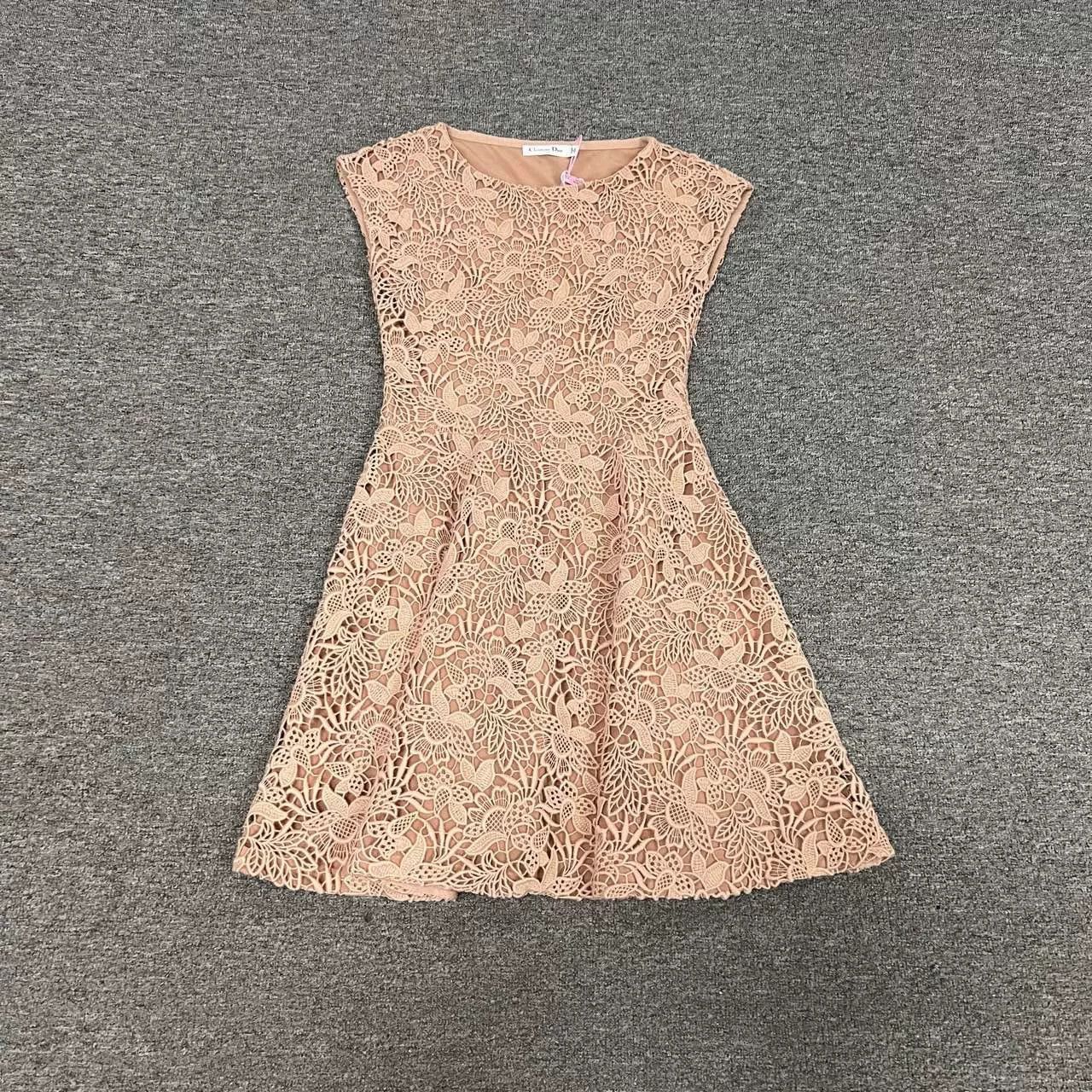 Dior Dior Nude Pink Lace Sleeveless Dress Size S / US 4 / IT 40 - 1 Thumbnail