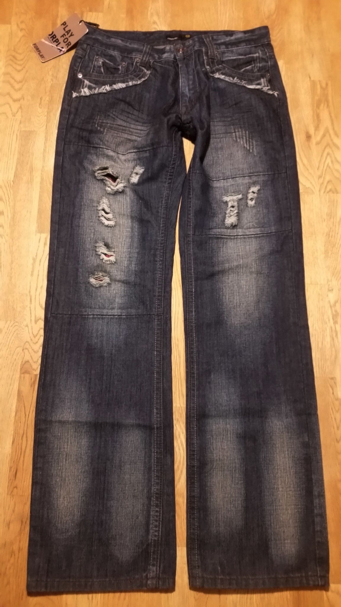 Evisu × If Six Was Nine 💥Insane 90s Distressed ForPlay Mudwash Ripped W34 L34 w32 Size US 34 / EU 50 - 18 Thumbnail