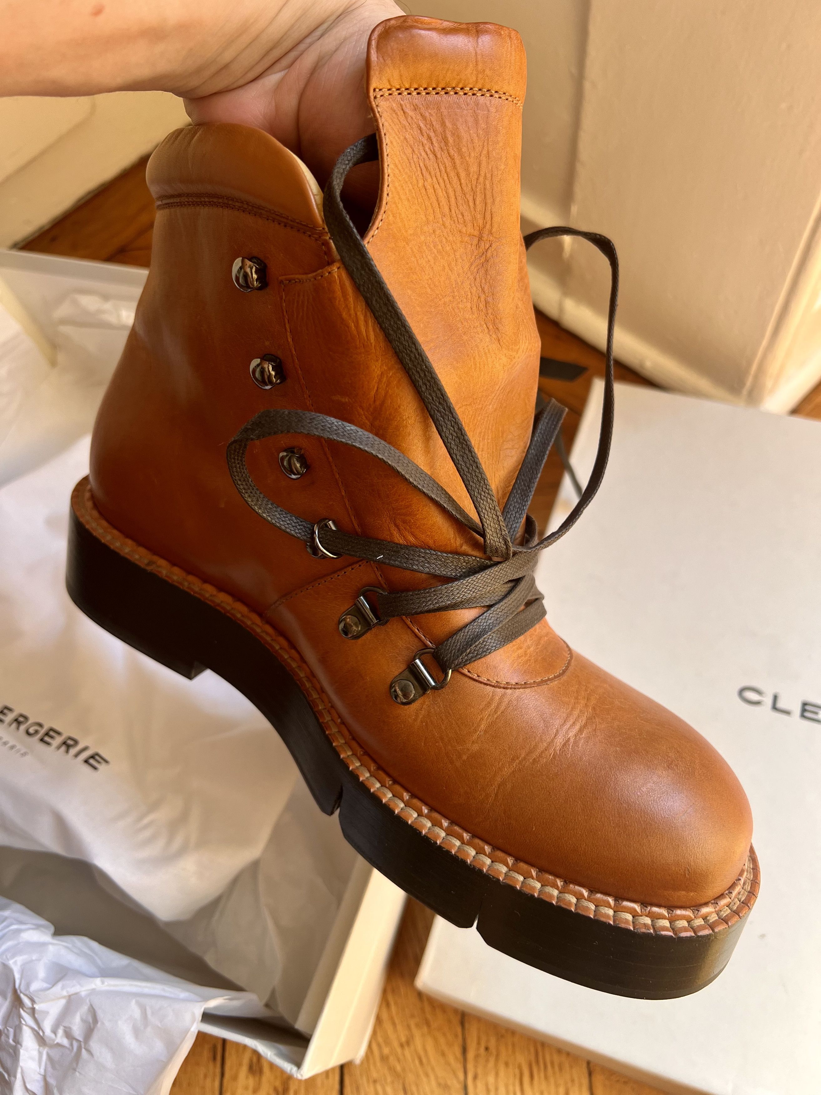 Designer × Saint Laurent Paris Clergerie Paris Callum Boot on Goodyear welt on PLATFORM Size US 8 / EU 41 - 8 Thumbnail