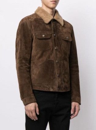 Tom Ford o1sm1stk0124 Cashmere Suede Sharing Trucker Jacket in Brown Size US L / EU 52-54 / 3 - 2 Thumbnail