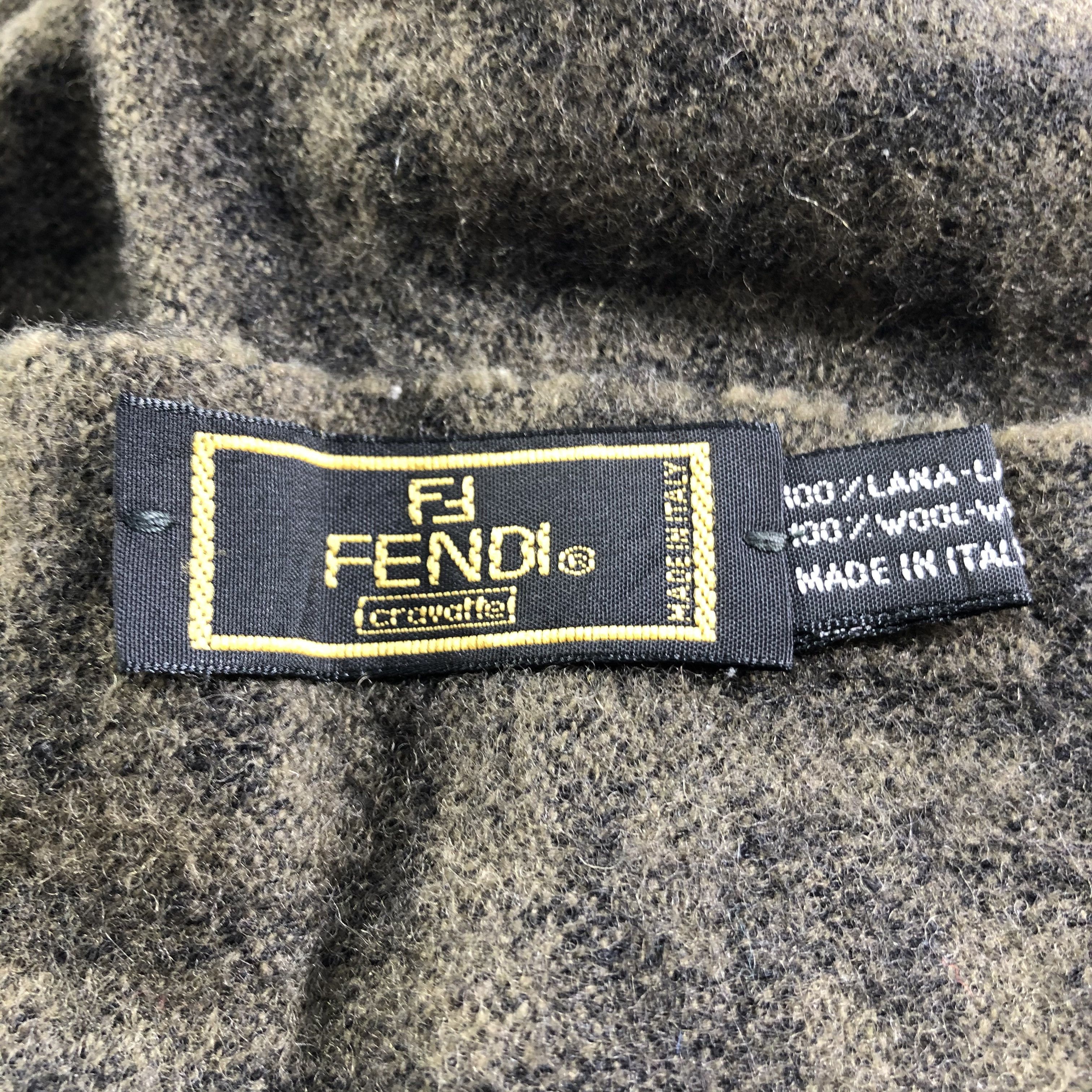 Fendi Fendi Monogram Wool Scarf Muffler Neckwear V2426 Size ONE SIZE - 5 Thumbnail