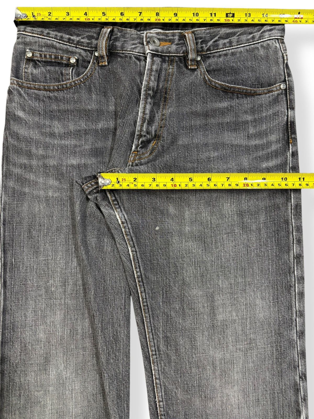 Japanese Brand Vintage Japanese Brand Junmen Black Faded Distressed Jeans Size US 30 / EU 46 - 13 Thumbnail