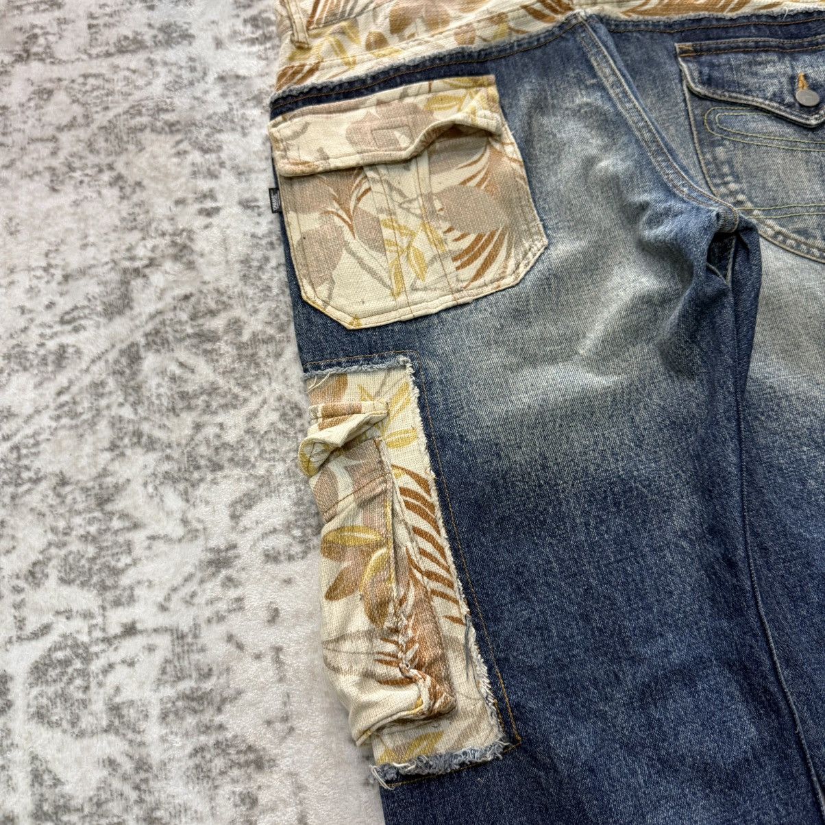Japanese Brand Swing Incomp Japan Hybrid Cut And Sew Cargo Denim Jeans Size US 34 / EU 50 - 11 Thumbnail