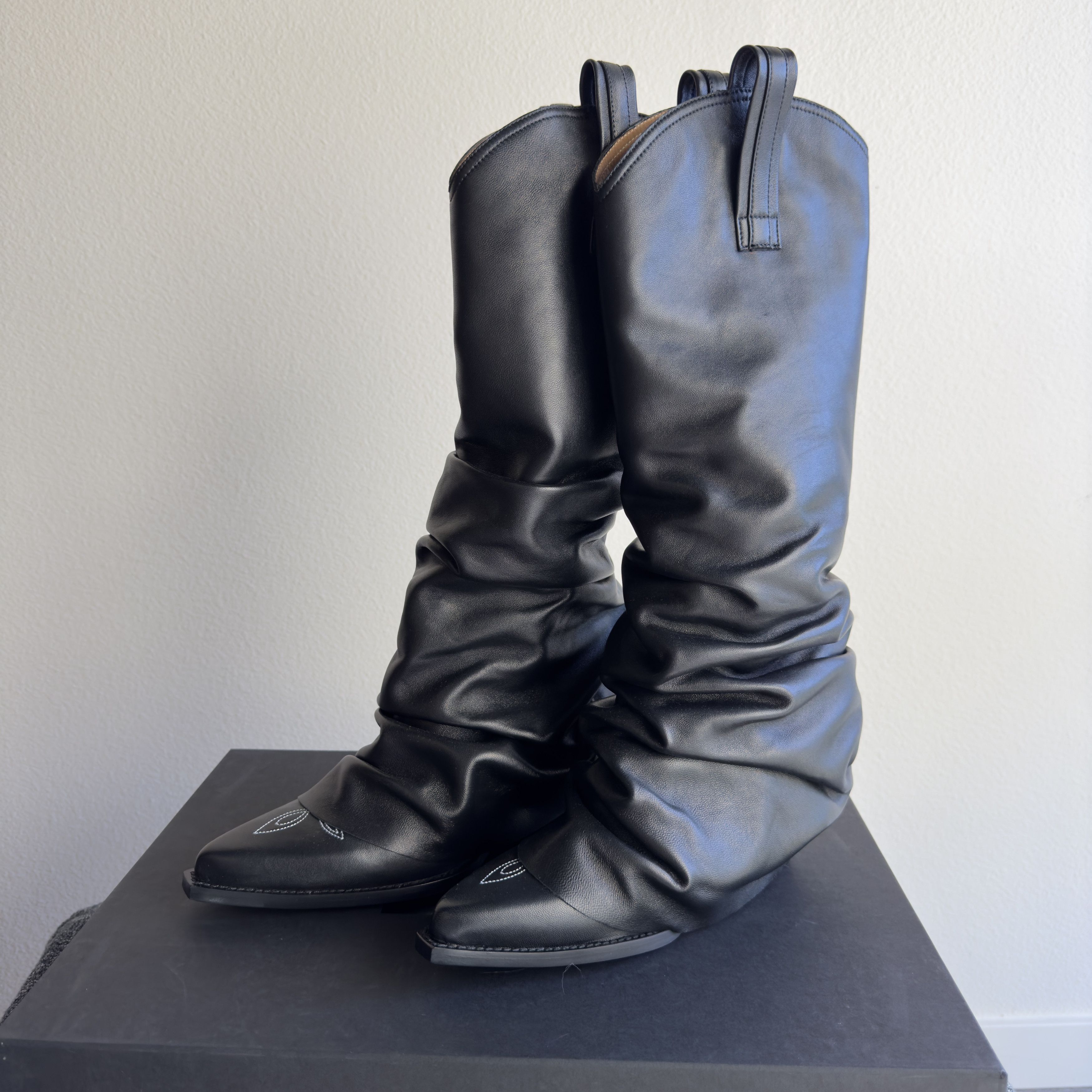 R13 Mid Cowboy Boots w/ Sleeve Leather - Main Image
