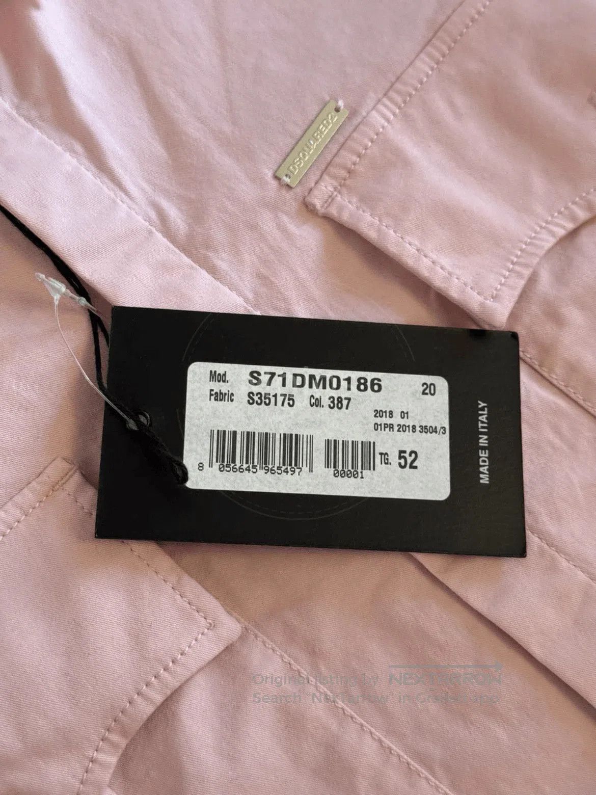 Dsquared2 Sz 52 Dsquared2 Double Pockets Work Shirt. Size US L / EU 52-54 / 3 - 6 Thumbnail
