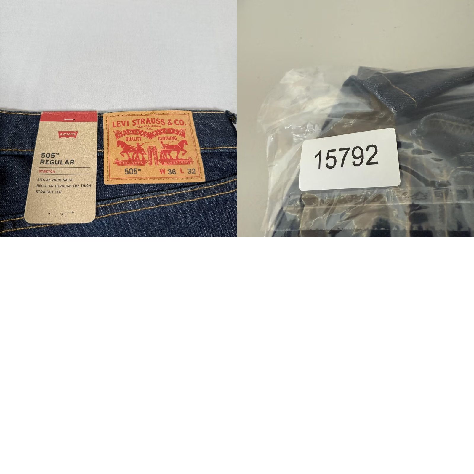 Levi's Levi's Jeans Mens 36x32 Blue 505 Straight Comfort Stretch Denim Pants Cowboy Regular Fit Straight Leg Jeans Mens Size US 36 / EU 52 - 10 Thumbnail