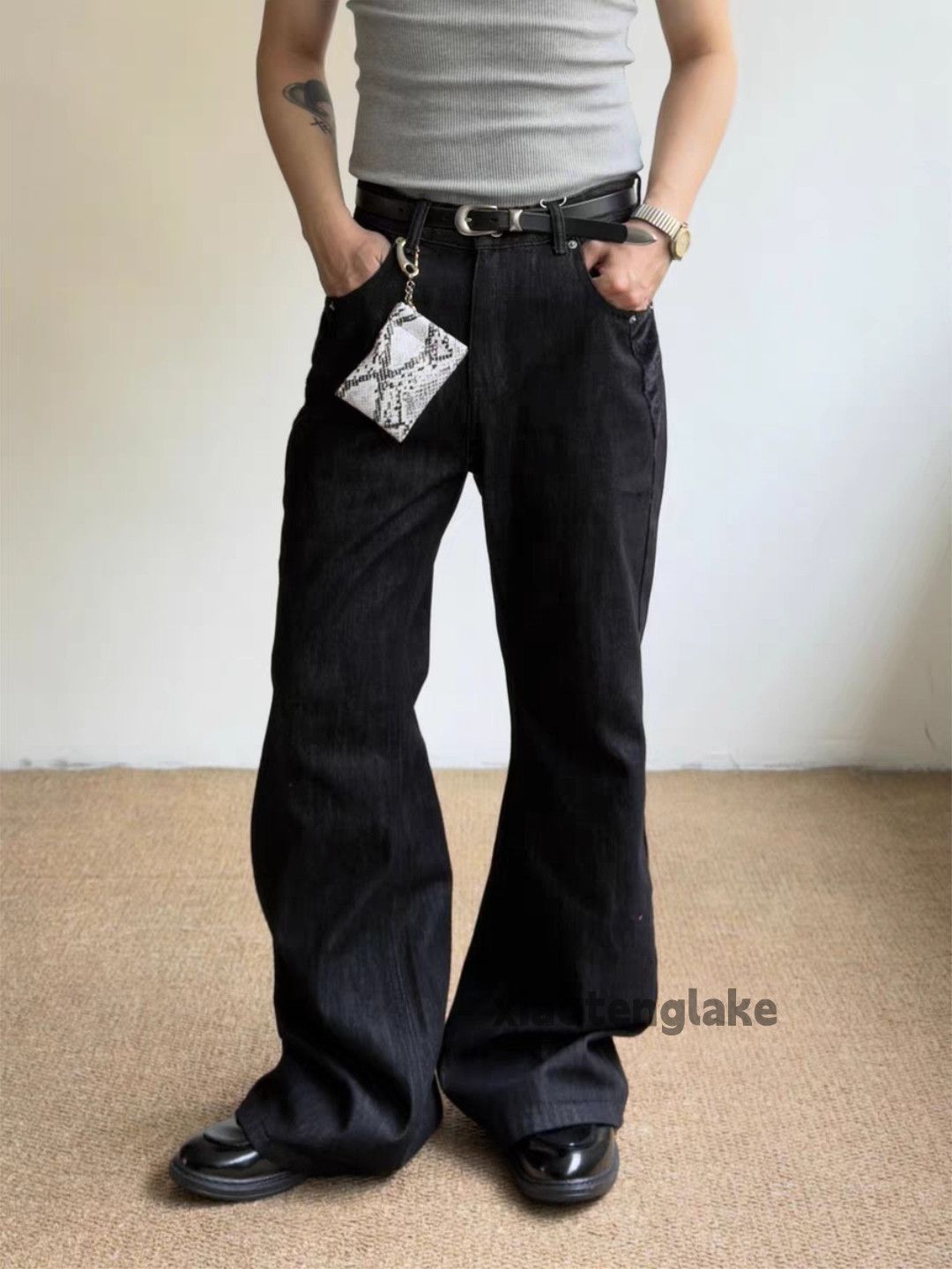 Jean xz rafsimons helmutlang style flared punk patchwork jeans Size US 30 / EU 46 - 3 Thumbnail