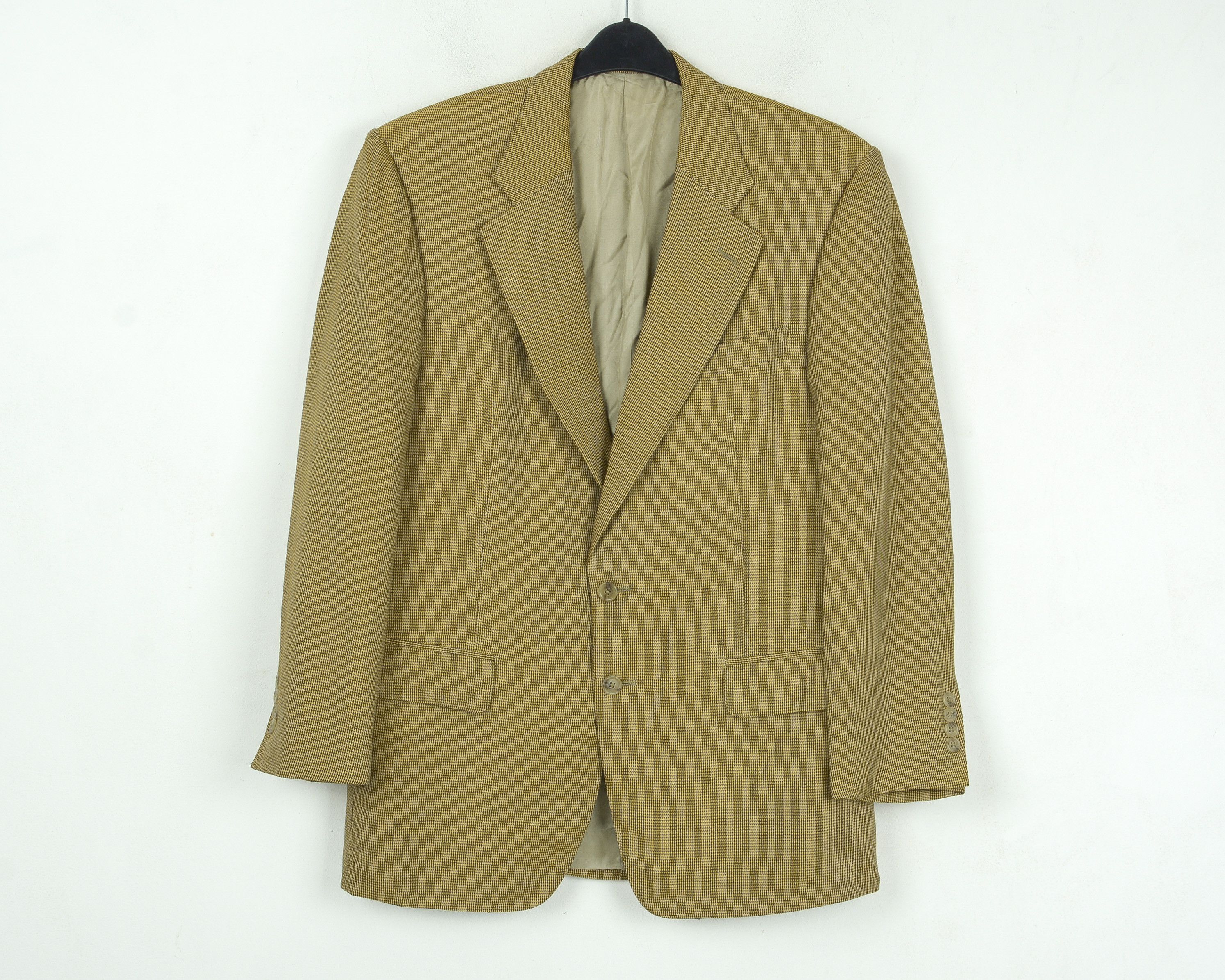 Silk Blazer Jacket Suit Sport Coat Houndstooth