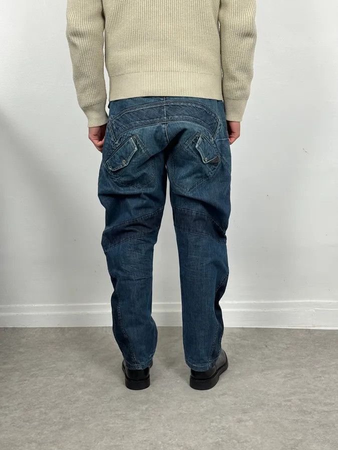 Marithe + Francois Girbaud FW2006 Marithé + François Girbaud Navy Patch Blue Cozy Large Denim Jeans Size US 34 / EU 50 - 4 Thumbnail