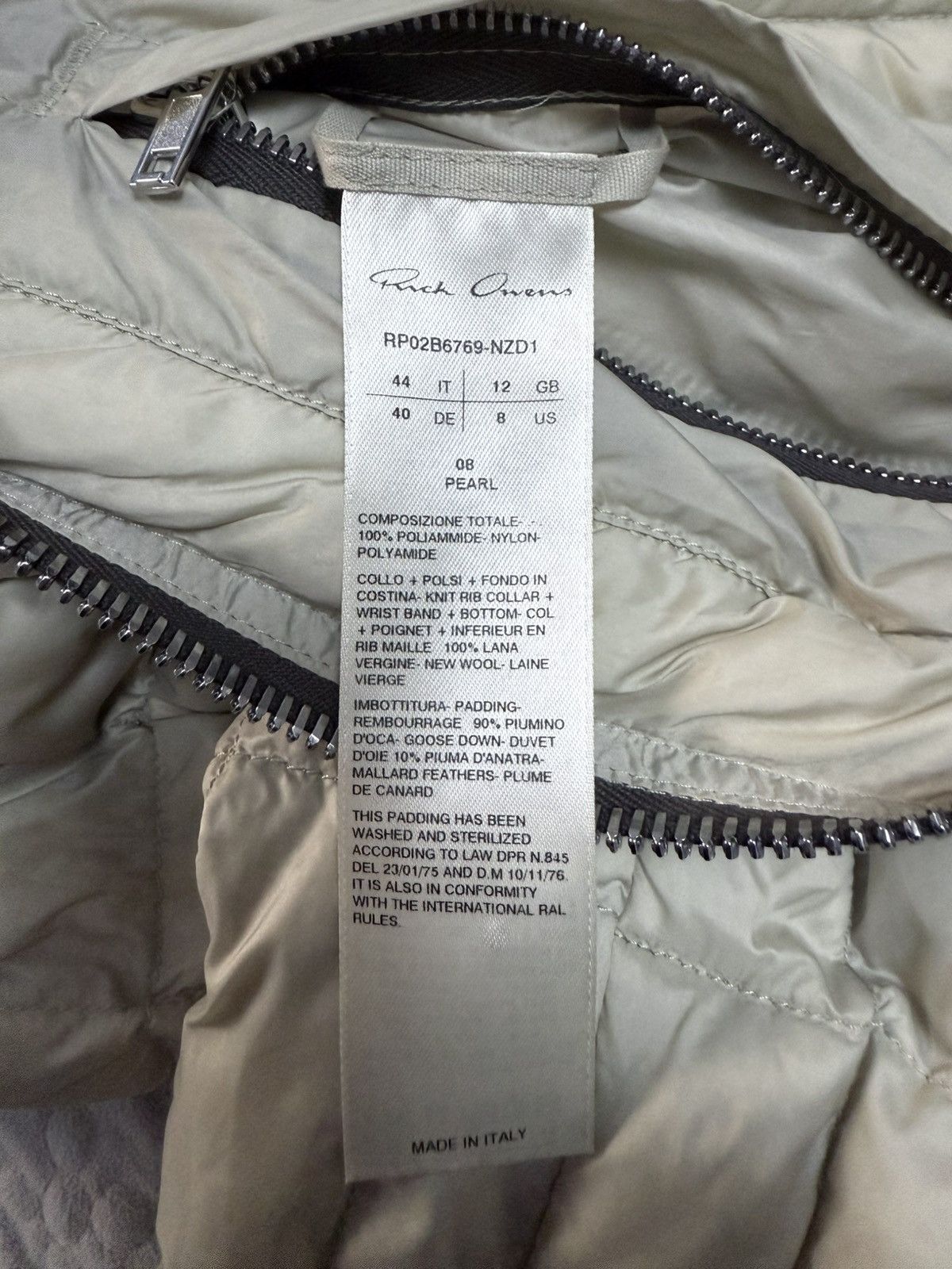 Rick Owens Rick Owens Mainline Fog cropped bomber jacket Size US XS / EU 42 / 0 - 8 Thumbnail