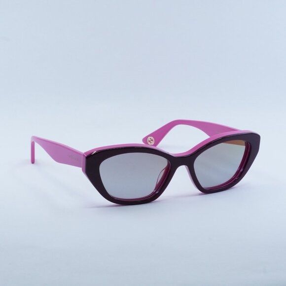 Gucci Gucci GG1638S 003 Sunglasses Burgundy/Fuchsia Cat Eye Frame Size ONE SIZE - 8 Thumbnail