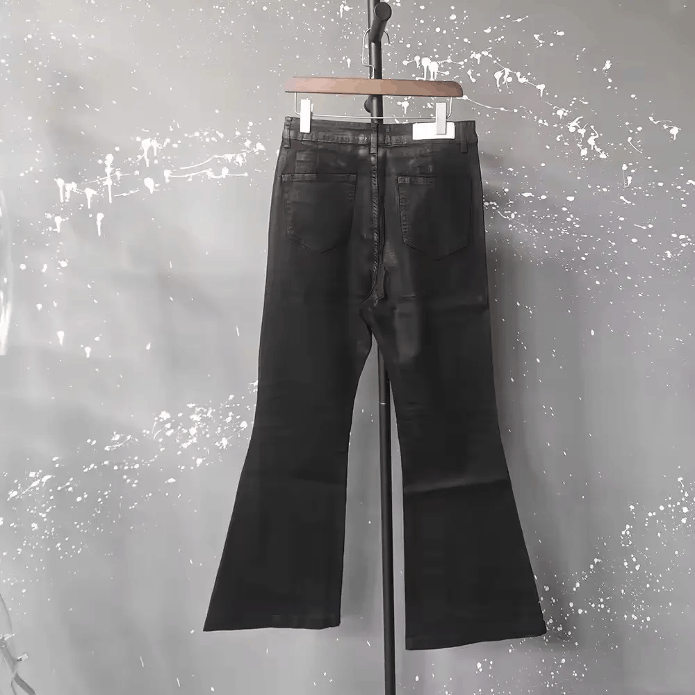 Jean Black baggy wide-leg casual pants Size US 30 / EU 46 - 5 Thumbnail