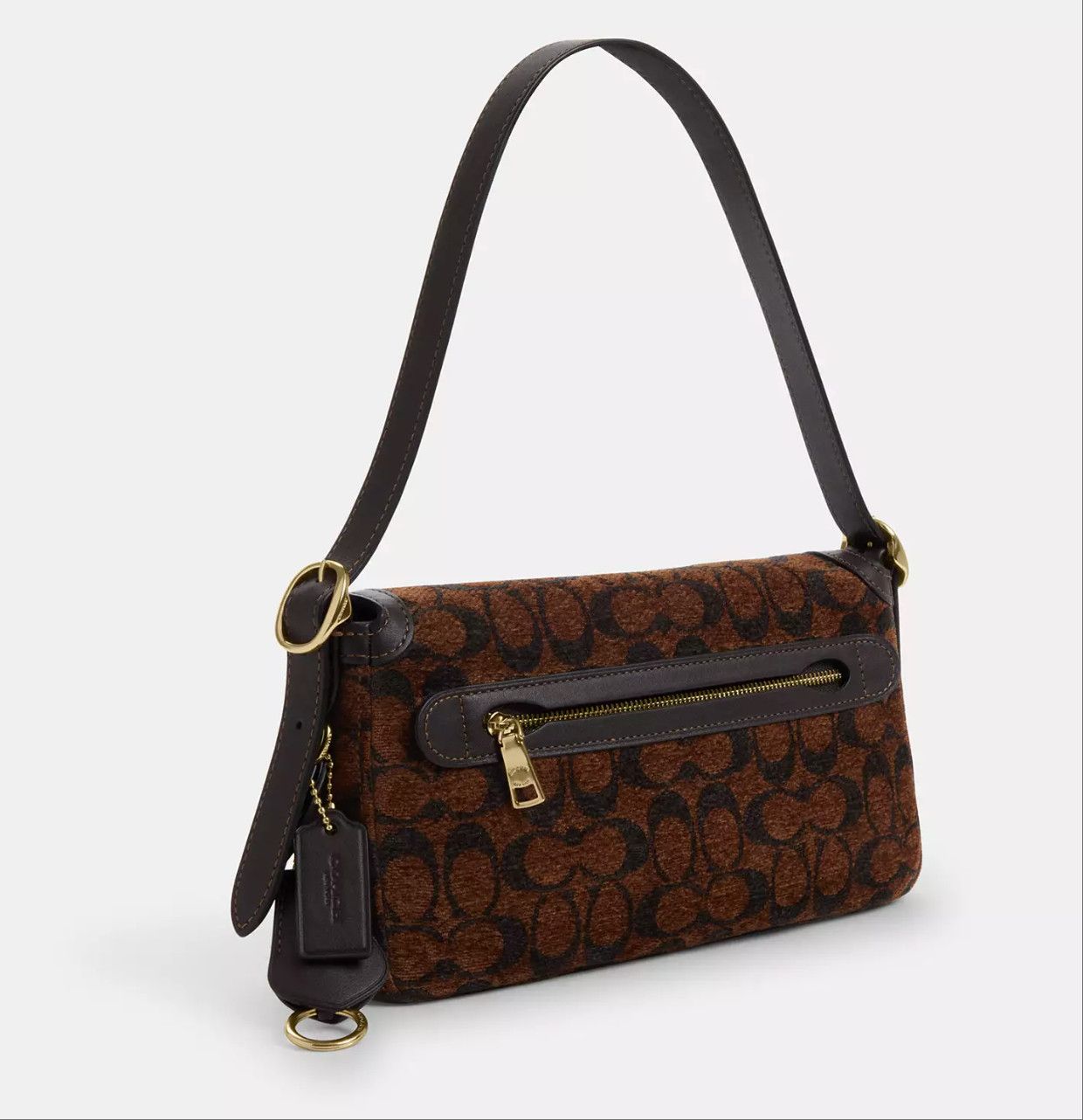 Coach Etta Small Flap Shoulder Bag In Signature Chenille CCV65 Size ONE SIZE - 10 Thumbnail
