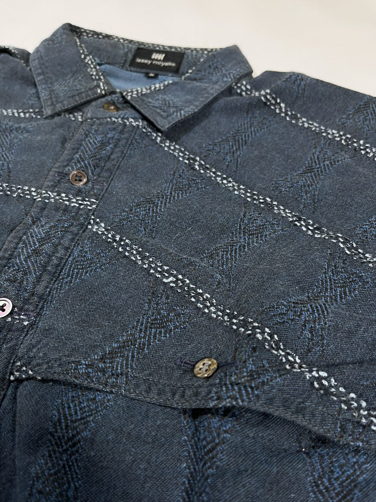 Issey Miyake 90's ISSEY MIYAKE JACQUARD PATTERN SHIRT Size US S / EU 44-46 / 1 - 4 Thumbnail