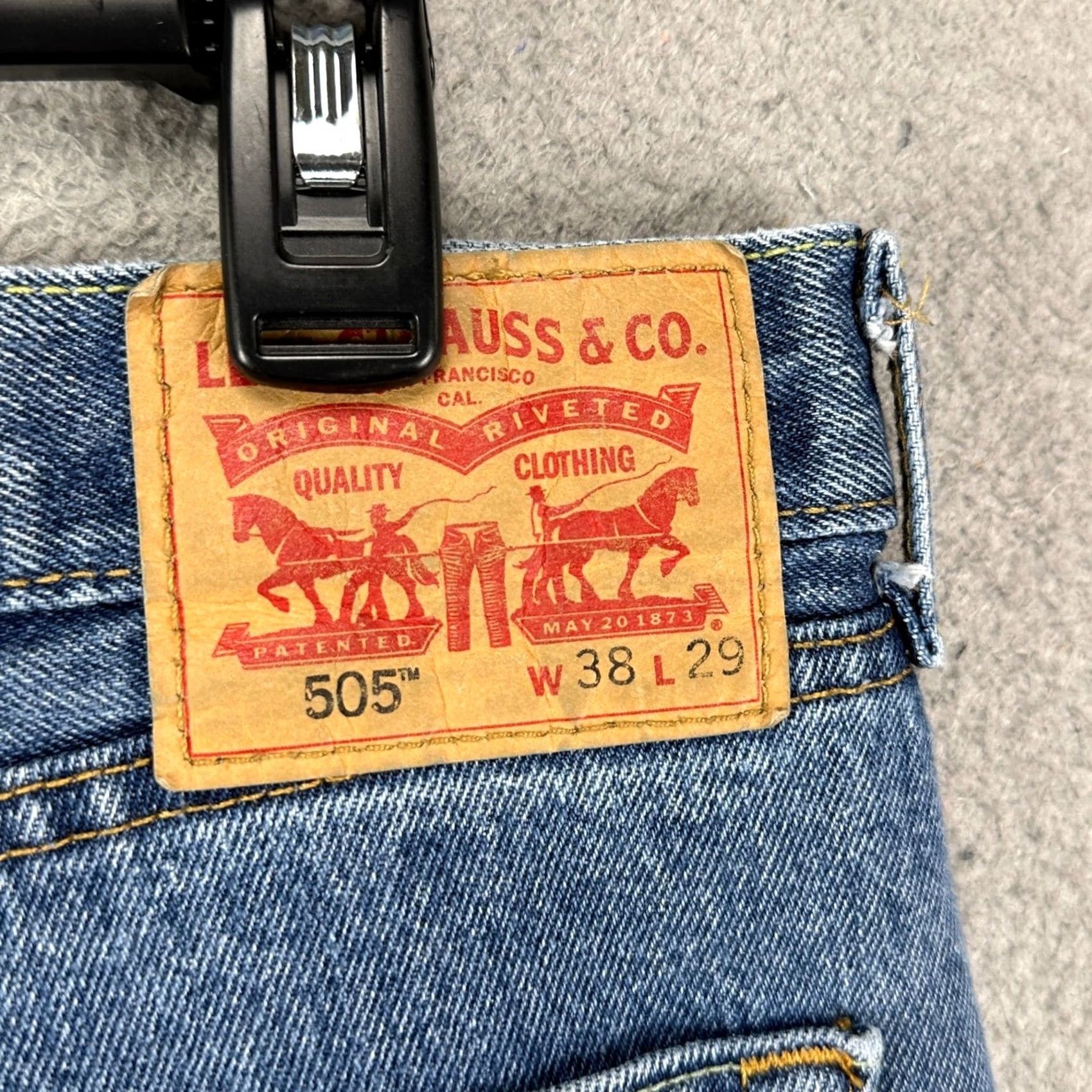 Levi's Levi's 505 Mens Straight Jeans 38X29 Blue 5 Pocket Denim Pants Casual Vintage? No Size US 38 / EU 54 - 5 Thumbnail