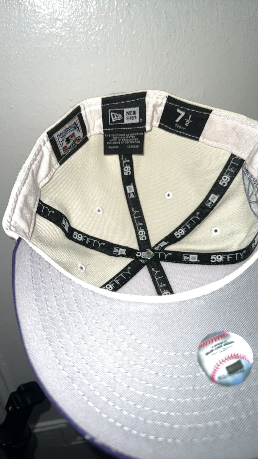 New Era New Era 59fifty White Tampa Bay Rays fitted hat size 7 1/2 Size ONE SIZE - 3 Thumbnail