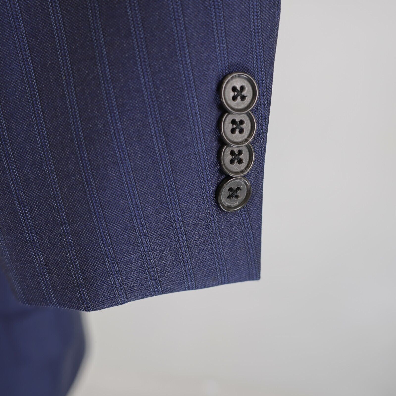 Loro Piana Loro Piana Cremieux Super 130S Wool Denver CT Blue Striped S Size 44S - 3 Thumbnail