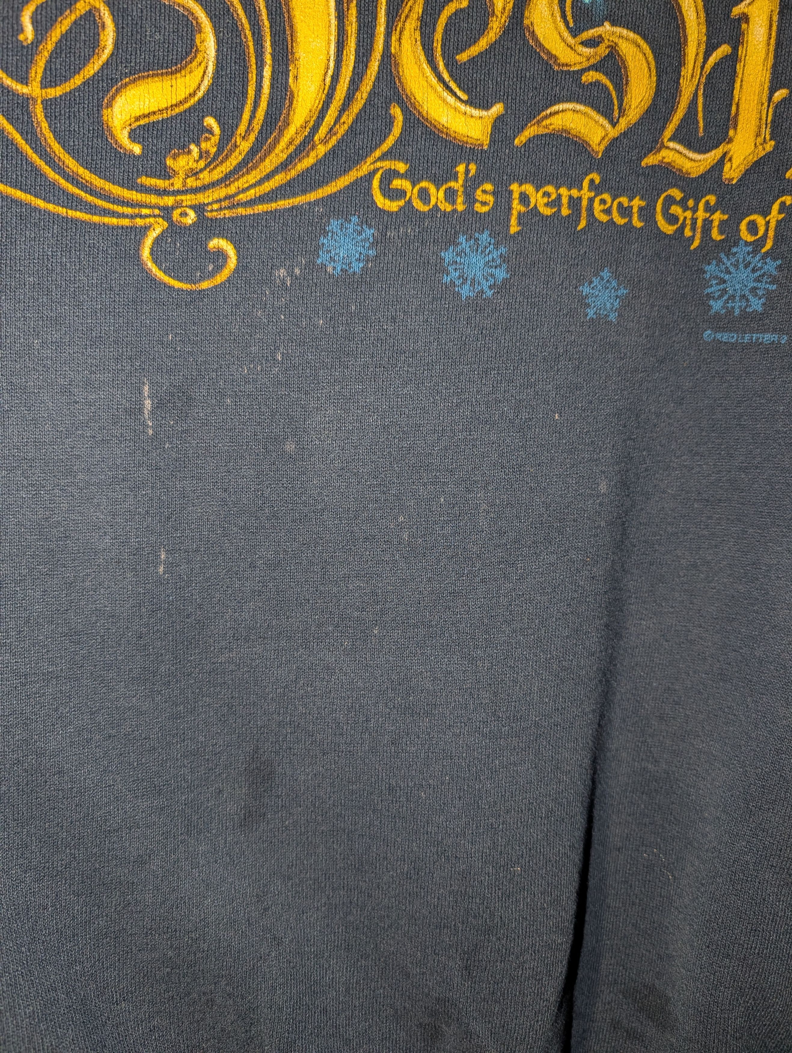 True Religion VTG Scripture Old English Jesus Bible Crewneck Sweatshirt Size US L / EU 52-54 / 3 - 9 Thumbnail