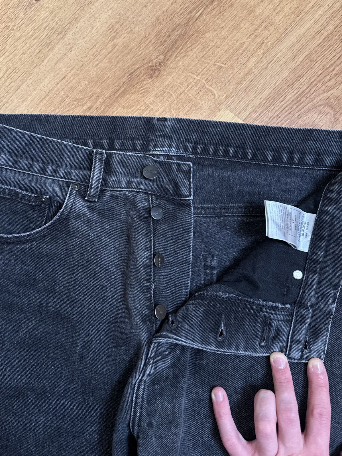 Carhartt Wip Carhartt WIP Newel Pants Denim Men Black 31 L Washed Jeans Size US 31 - 16 Thumbnail