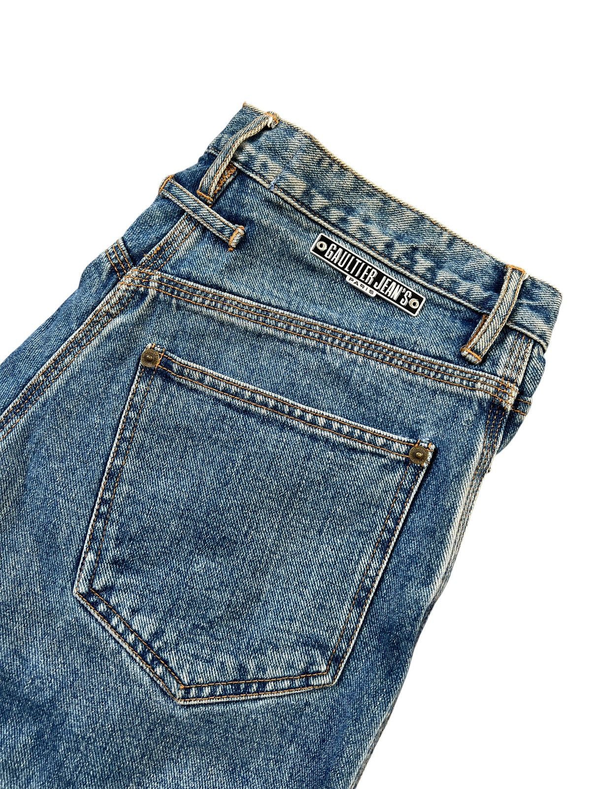 Gaultier Homme Objet × Jean Paul Gaultier Vintage Gaultier Jeans Tapered Washed Denim Size US 29 - 2 Thumbnail