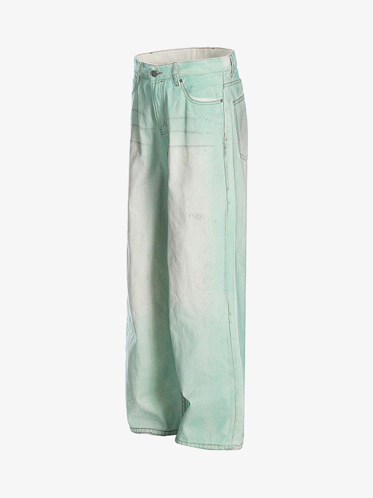 Other Distressed Handmade Luminous Mud-dyed Paint Jeans Size US 33 - 2 Thumbnail