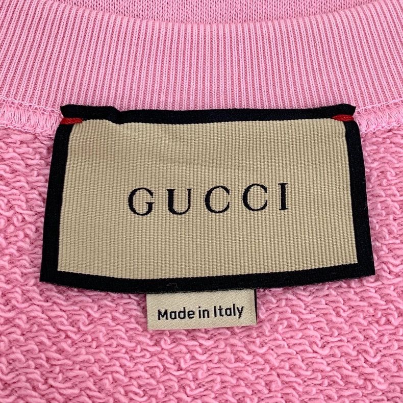 Gucci Gucci Pink banana cat letter print cotton round-neck long- Size L / US 10 / IT 46 - 6 Thumbnail