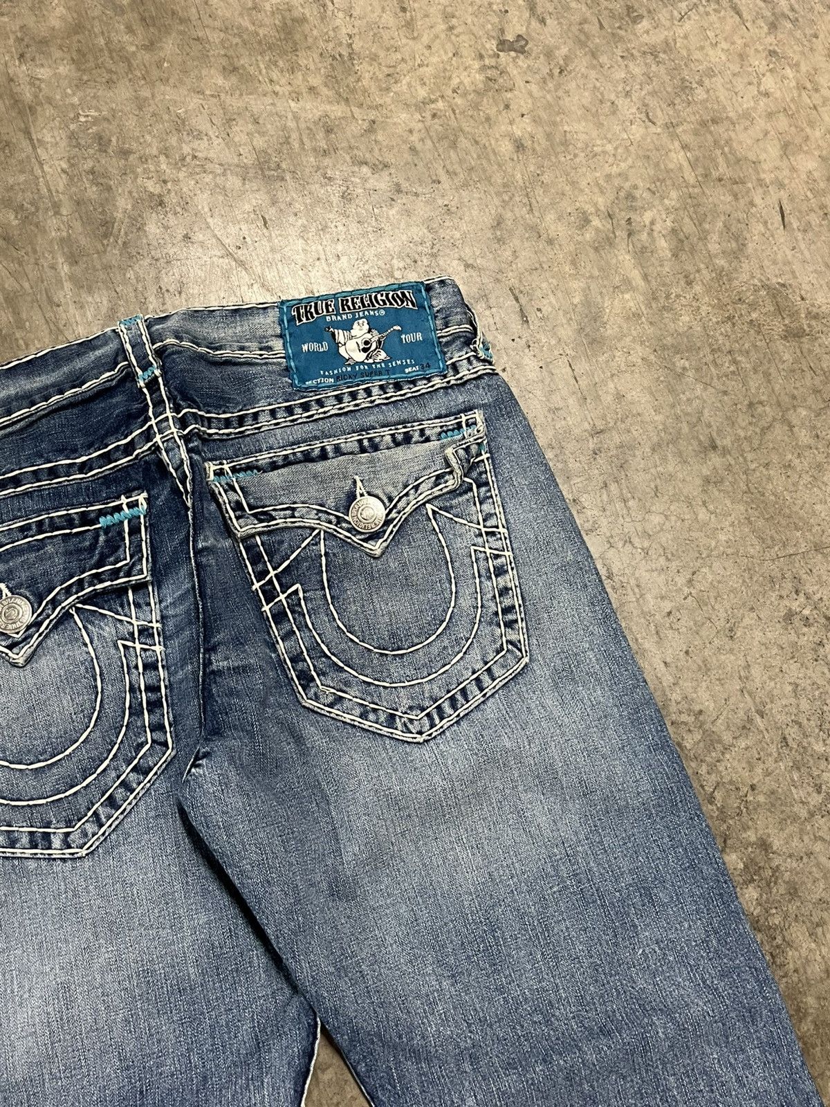 True Religion × Vintage True religion baggy fit denim y2k skater streetwear hype Size US 36 / EU 52 - 5 Thumbnail