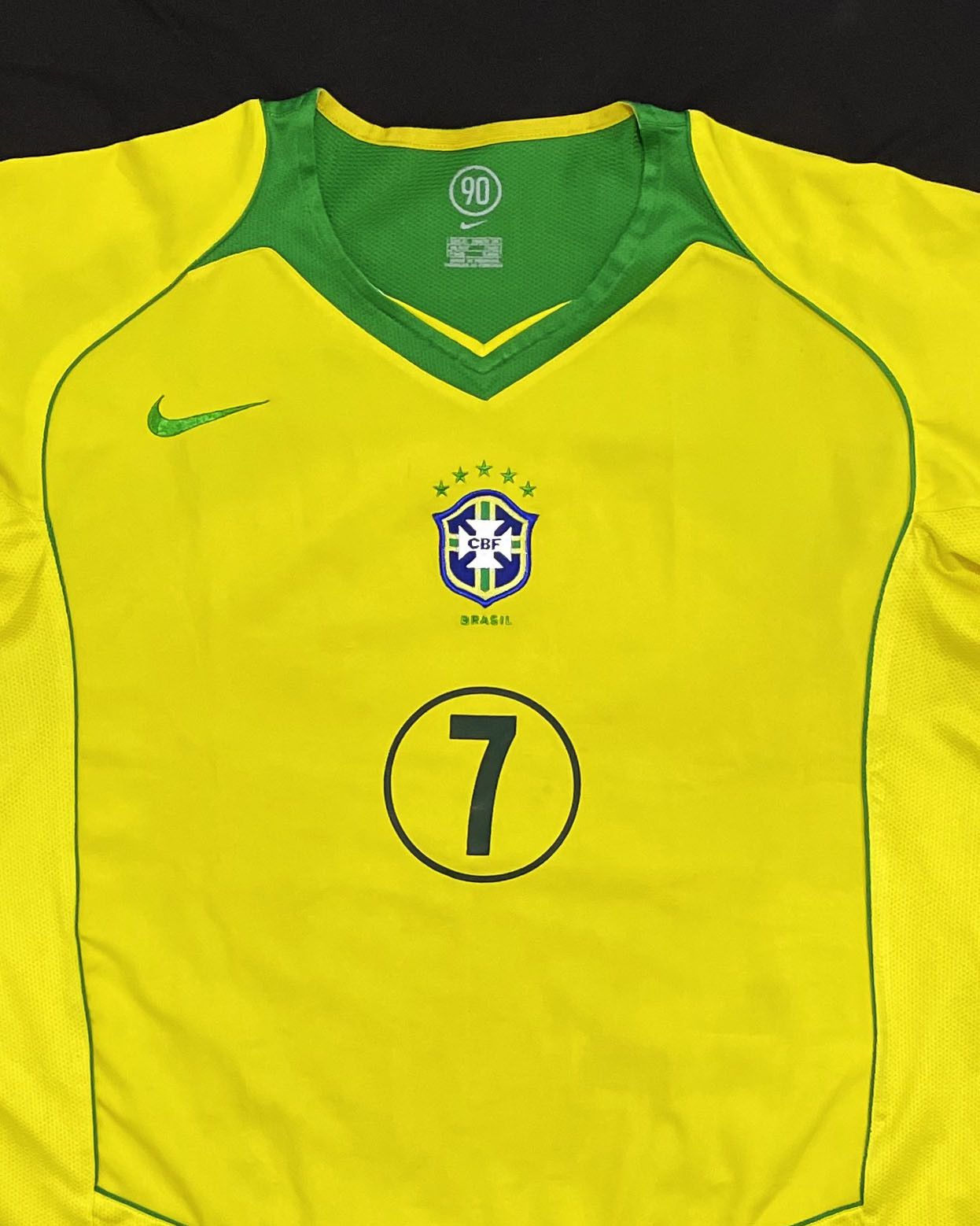 Nike Brazil Home Kit 2004 2005 2006 Size US XL / EU 56 / 4 - 4 Thumbnail