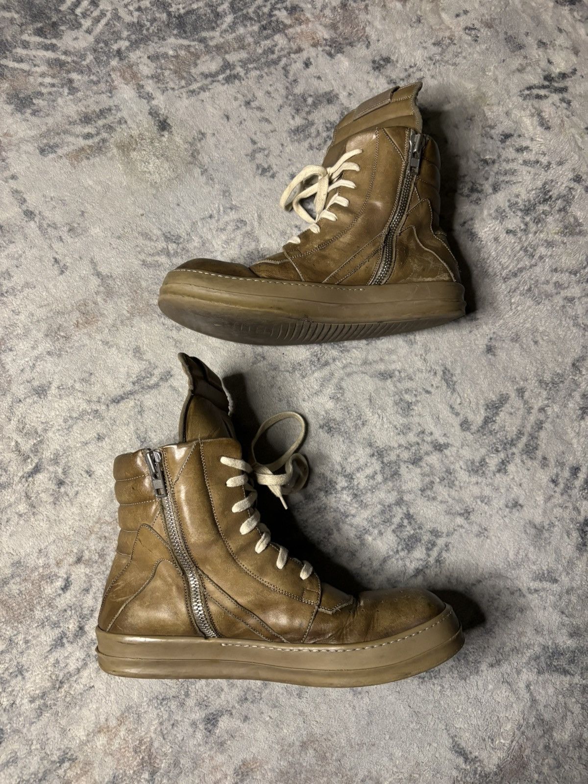 Rick Owens Rick Owens SS16 Cyclops Leather Triple Brown Geobaskets Size US 9.5 / EU 42-43 - 4 Thumbnail