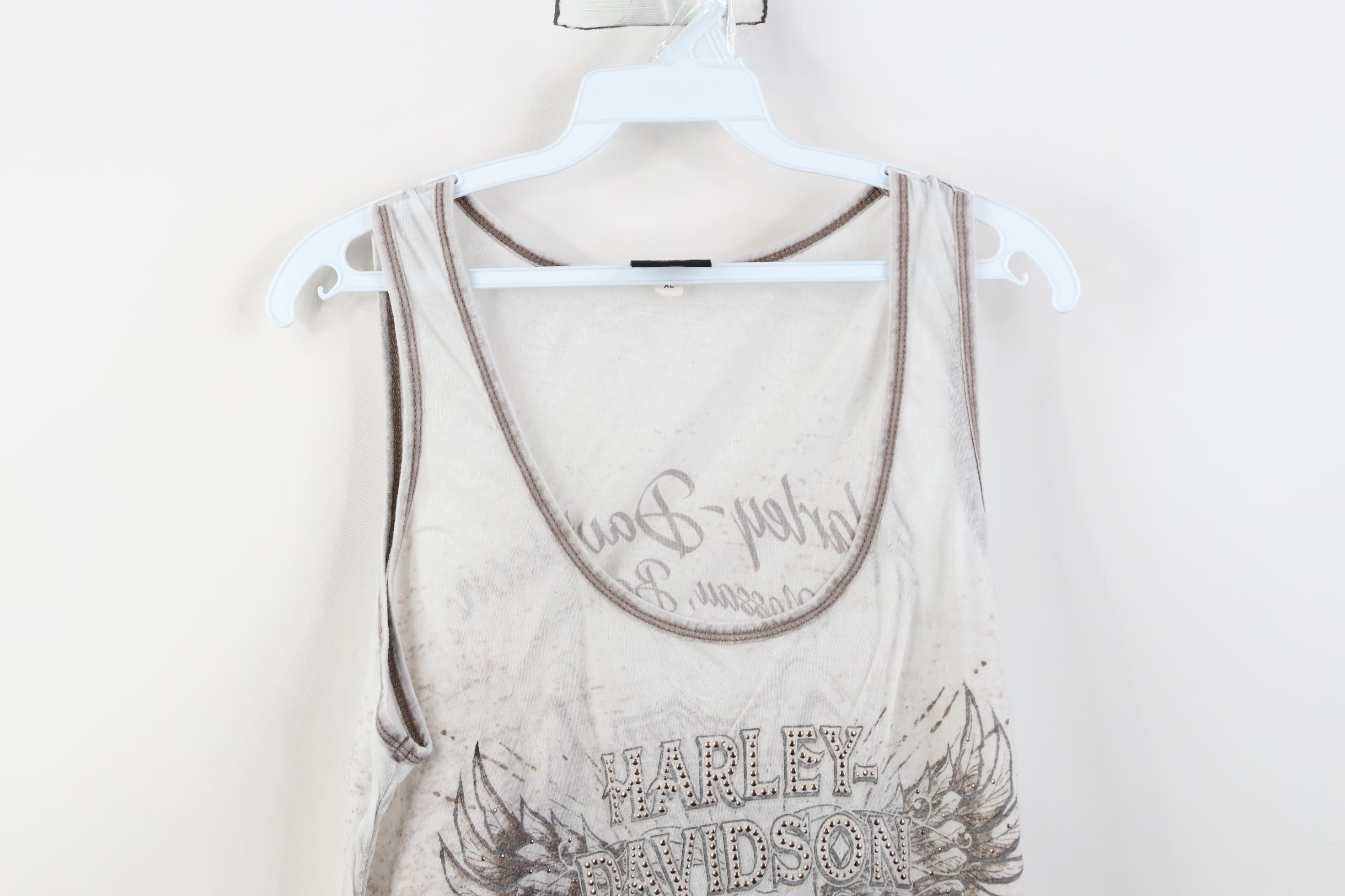 Harley Davidson Vintage Y2K Harley Davidson Sheer Jersey Tank Top T-Shirt Size XL / US 12-14 / IT 48-50 - 2 Thumbnail