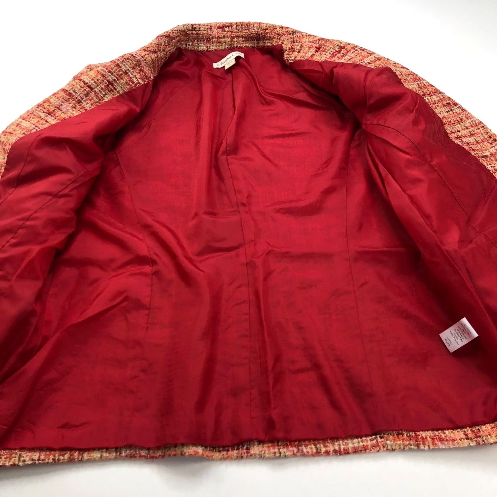 Coldwater Creek Coldwater Creek Blazer Jacket Women's Orange Tweed Button Polyester Blend 14 Regular Long Sleeve Mid-Length Blazer Style Mens Womens Girls Size XL / US 12-14 / IT 48-50 - 3 Thumbnail