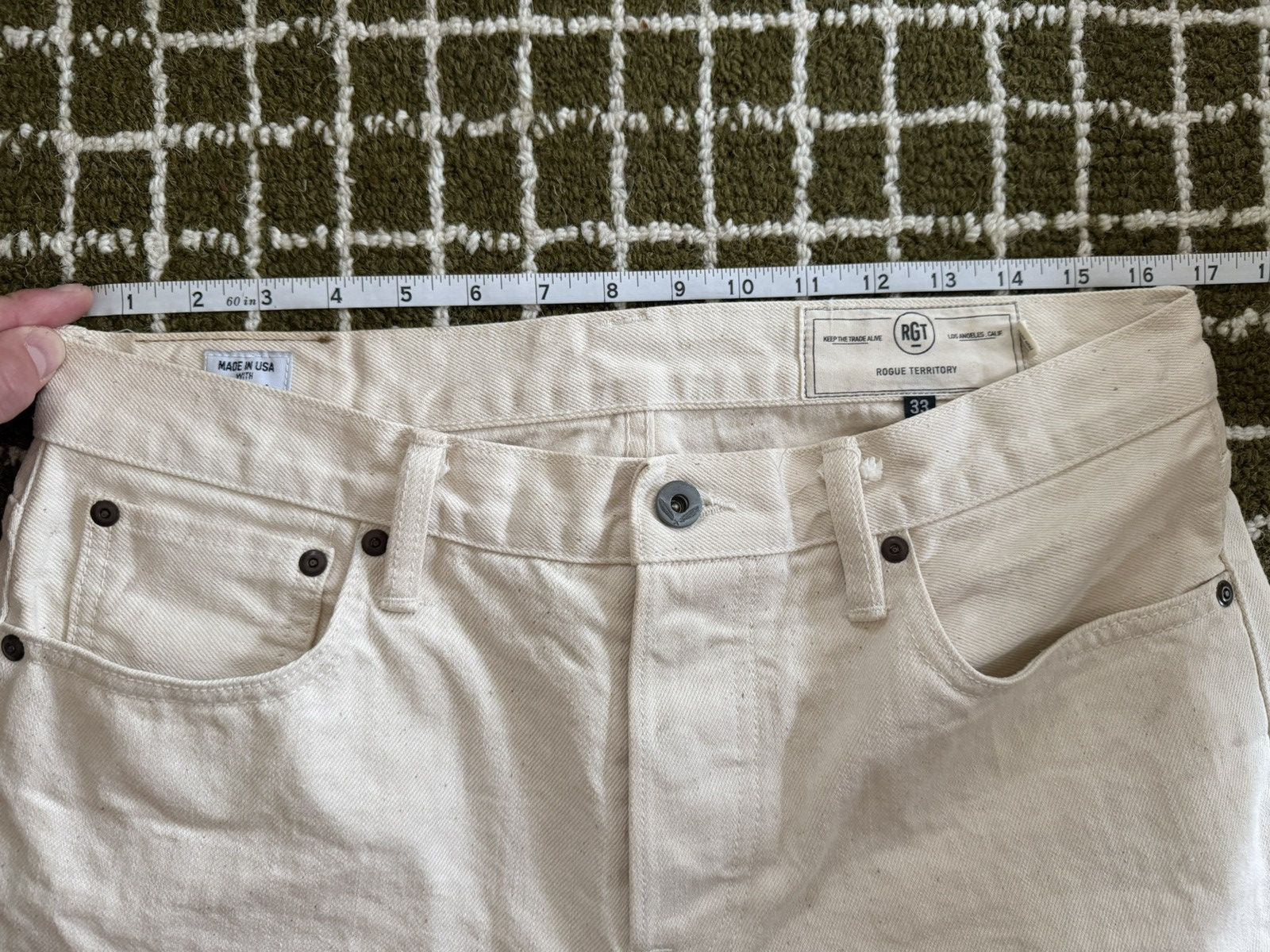 Rogue Territory Rogue Territory Silveridge Ecru Selvedge Denim – Size 33 Size US 33 - 6 Thumbnail