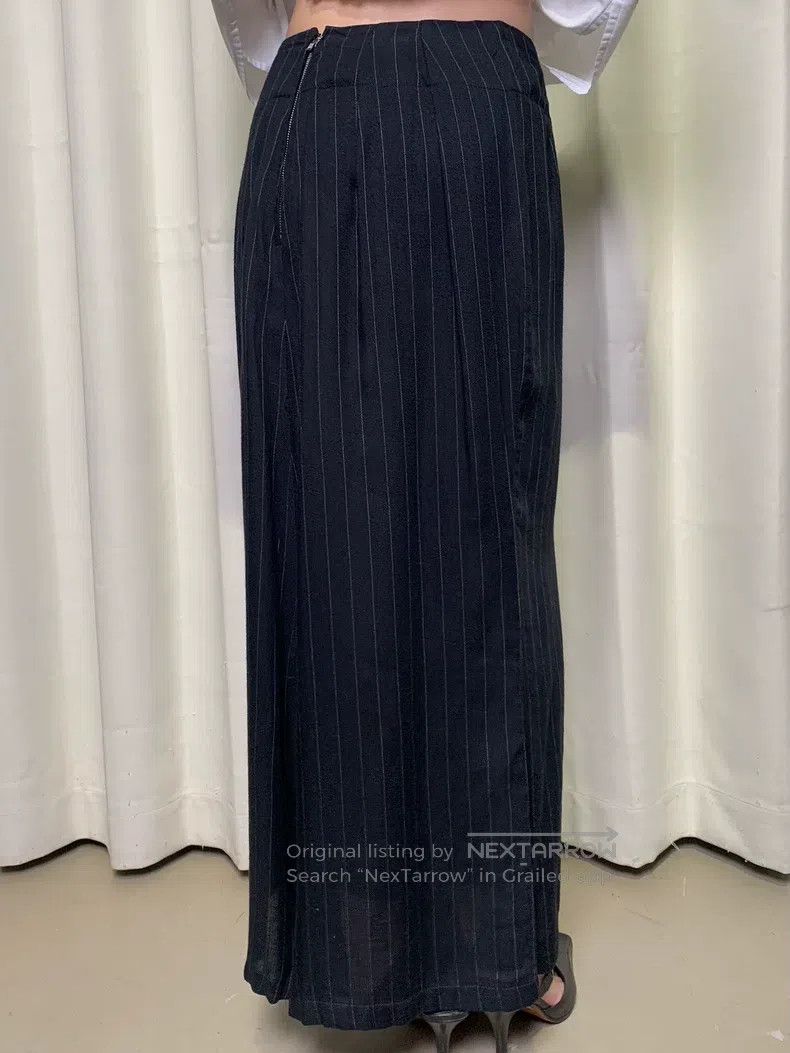 Yohji Yamamoto Yohji Yamamoto size s Medieval Striped Minimalist Skirt Size 24" / US 00 / IT 34 - 6 Thumbnail